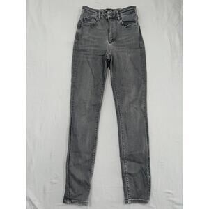 Massimo Dutti High Rise Skinny Jeans Womens 4 Gray Medium Wash Denim Stretch